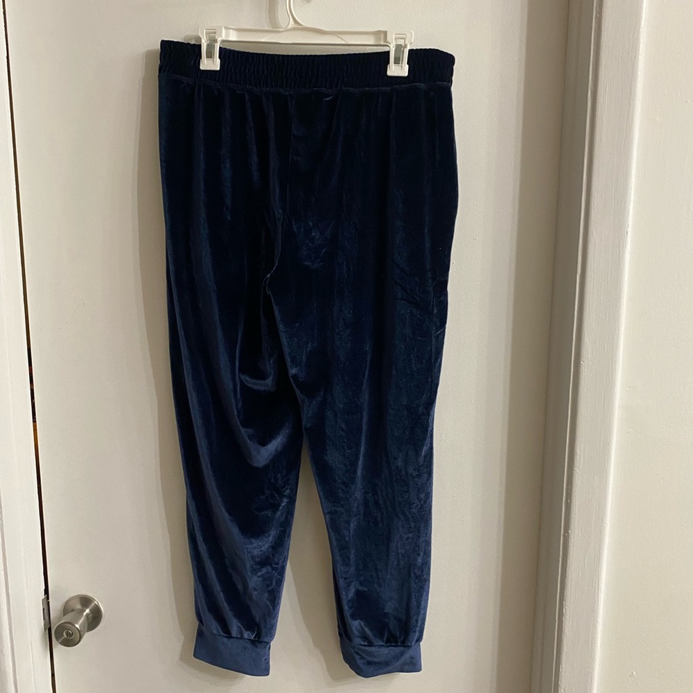 Fabletics velour navy blue joggers XL